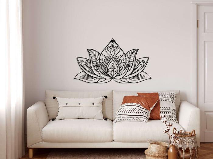Lotus Flower Metal Wall Art - Decor available at Dekadron for $69.90