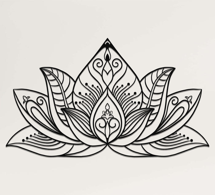 Lotus Flower Metal Wall Art - Decor available at Dekadron for $69.90