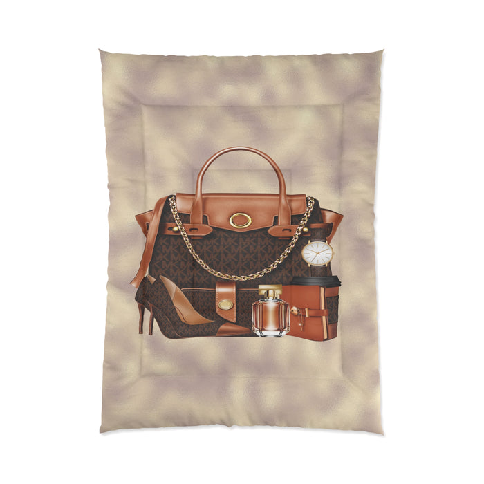 Luxury Handbag & Accessories Comforter – Chic Fashion Bedroom Throw