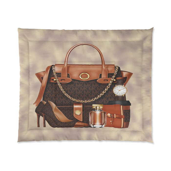 Luxury Handbag & Accessories Comforter – Chic Fashion Bedroom Throw
