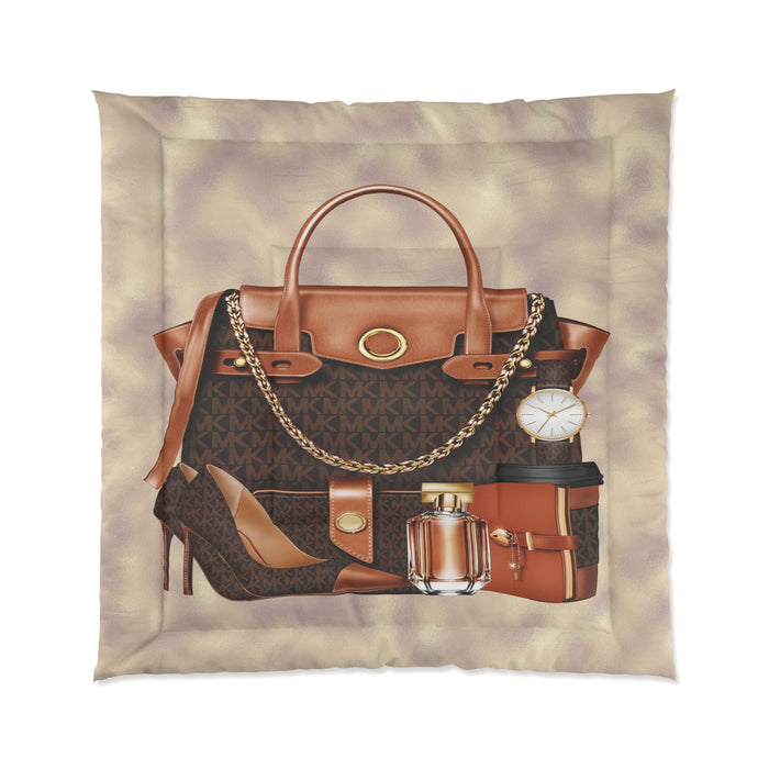 Luxury Handbag & Accessories Comforter – Chic Fashion Bedroom Throw
