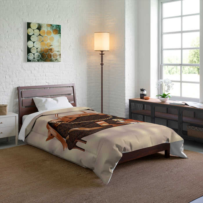 Luxury Handbag & Accessories Comforter – Chic Fashion Bedroom Throw