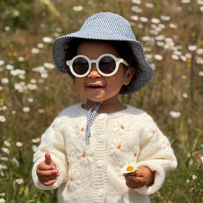 Mabel & Fox - Gingham Sun Hat - Black - Mabel & Fox