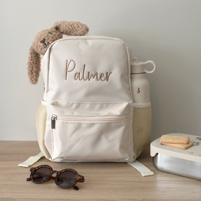 Mabel & Fox - Personalised Kids Mini Backpack - Cream - Mabel & Fox