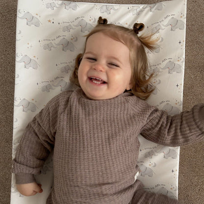 Mabel & Fox - Wedge Baby Changing Mat - Elephants - Mabel & Fox
