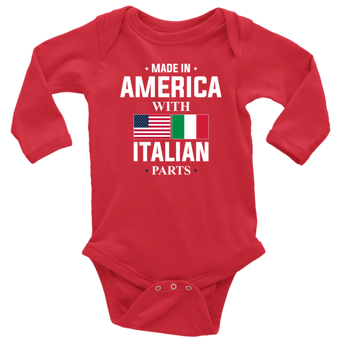 Made in America with Italian Parts Long Sleeve Baby Onesie