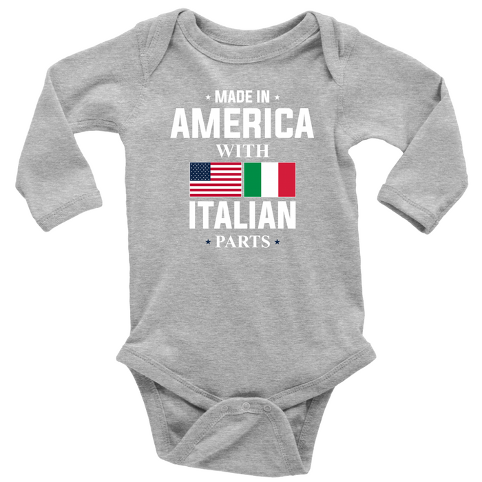 Made in America with Italian Parts Long Sleeve Baby Onesie