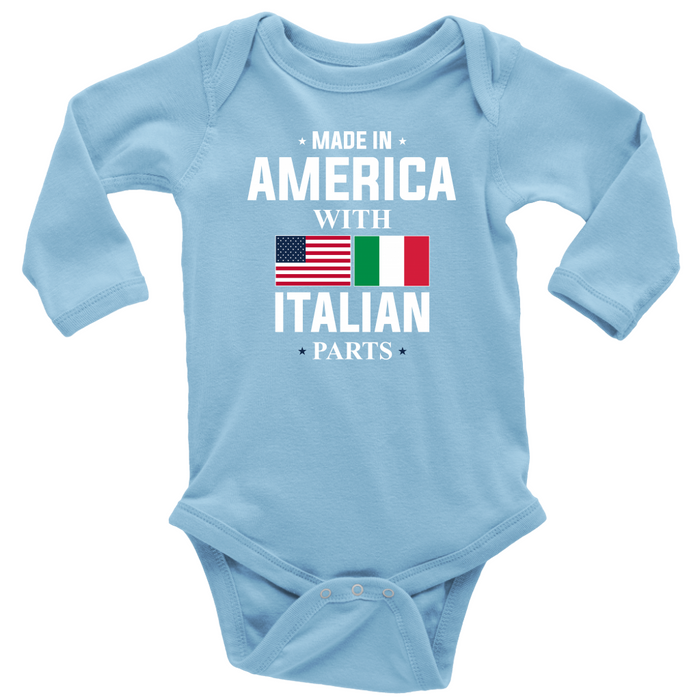Made in America with Italian Parts Long Sleeve Baby Onesie