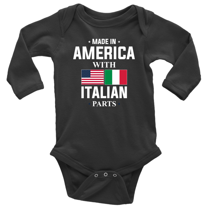 Made in America with Italian Parts Long Sleeve Baby Onesie