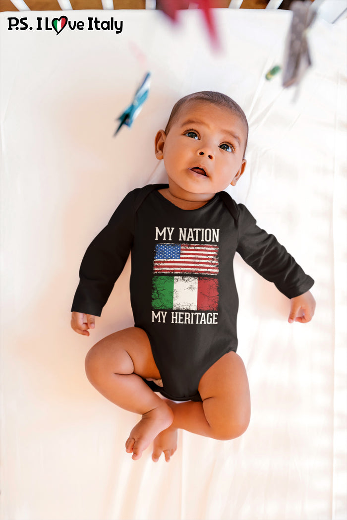 Made in America with Italian Parts Long Sleeve Baby Onesie