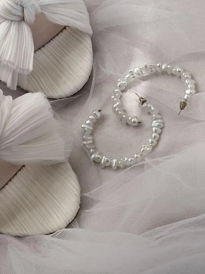Made With Love Pearl Hoops