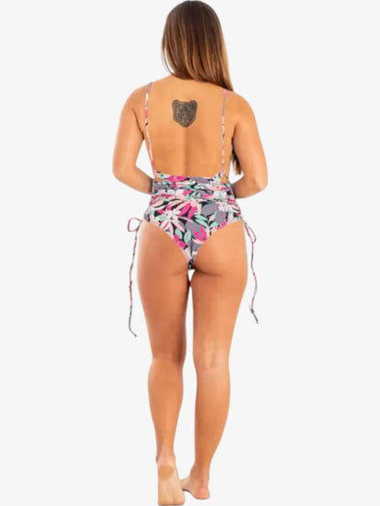 Malla Entera Roxy One Piece Pt Beach Classics Lace Up Multicolor