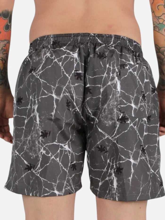 Malla Gotcha Cracked Gris Oscuro