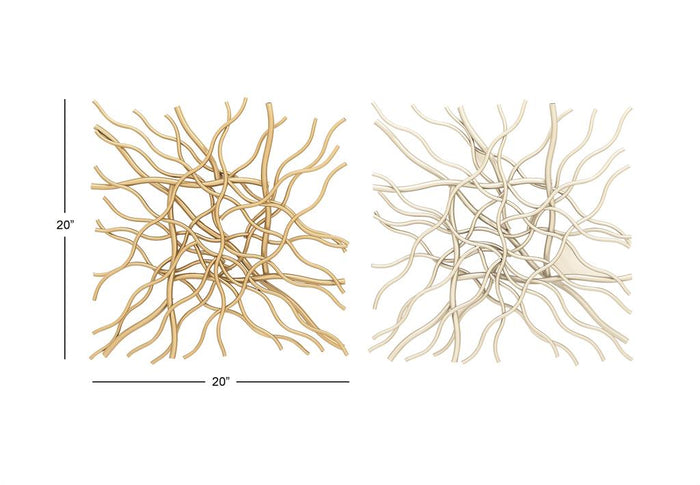 METAL GEOMETRIC BRANCH INSPIRED WALL DECOR