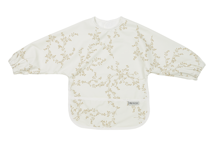 Meyco - Long Sleeved Bib - Soft Branches - Mabel & Fox