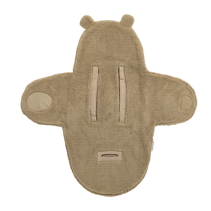 Meyco - Teddy Wrap Blanket - Warm Brown Bear - Mabel & Fox