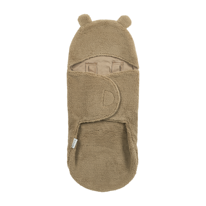 Meyco - Teddy Wrap Blanket - Warm Brown Bear - Mabel & Fox