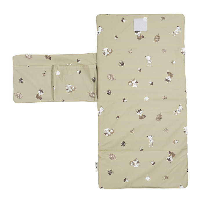 Meyco - Travel Changing Mat - Forest Animals Sand - Mabel & Fox