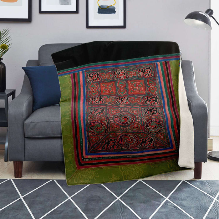 MIAO CULTURE 19TH-CENTURY DESIGN | Sherpa Fleece Blanket