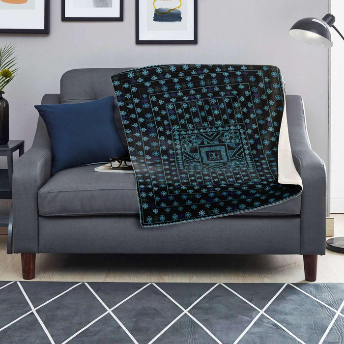 MIAO CULTURE TRADITIONAL WOVEN DESIGN | Sherpa Fleece Blanket