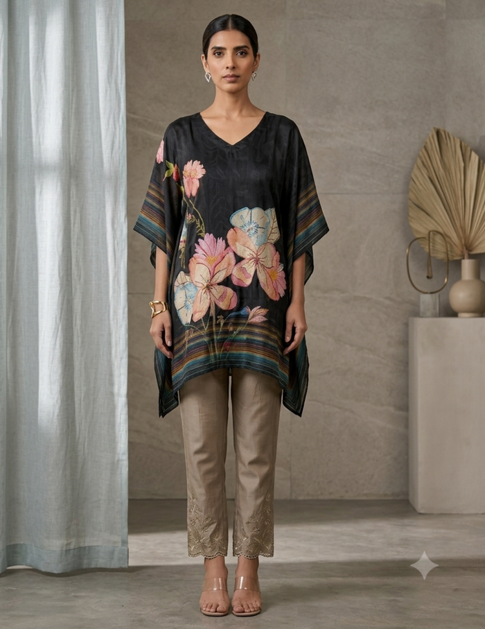Midnight Bloom Kaftan