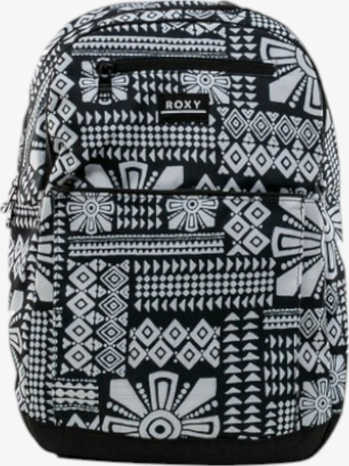 Mochila Roxy Here You Are Printed Negro Blanco
