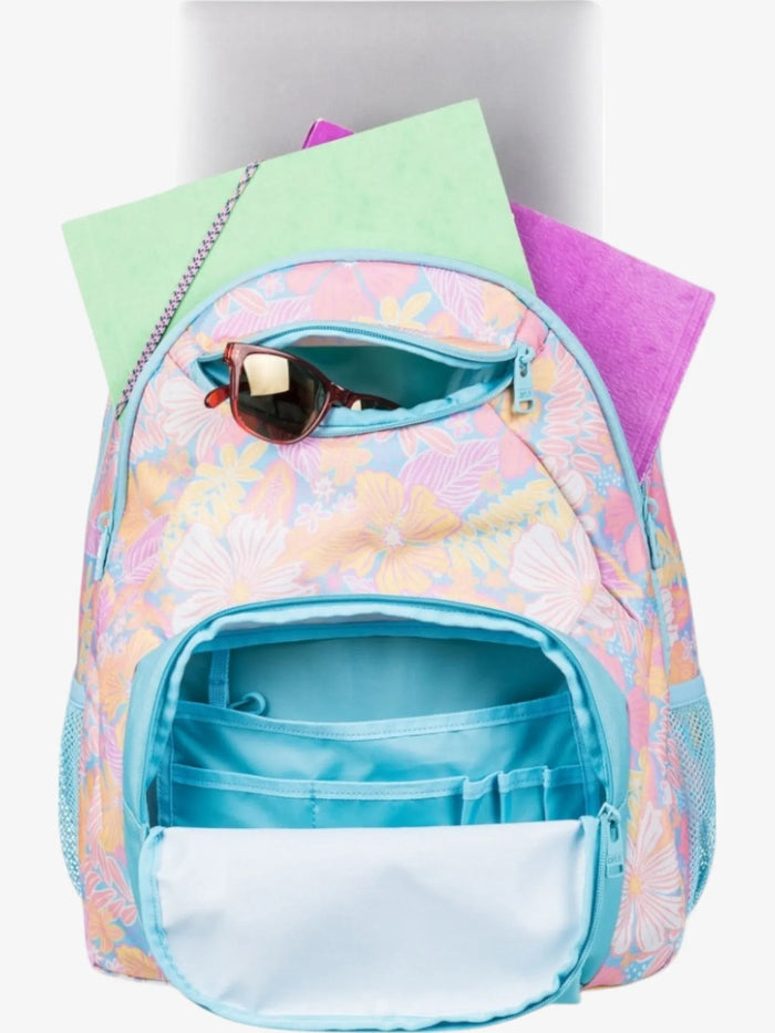 Mochila Roxy Shadow Swell Printed Celeste Floreado