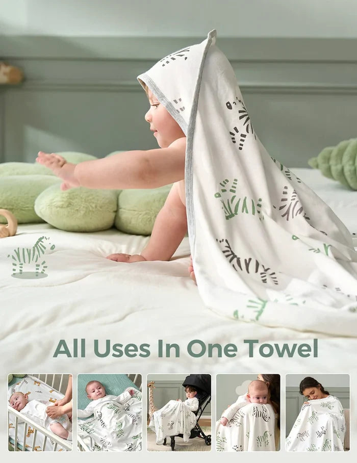 Momcozy Best Wishes Baby Hooded Towel - Bravery