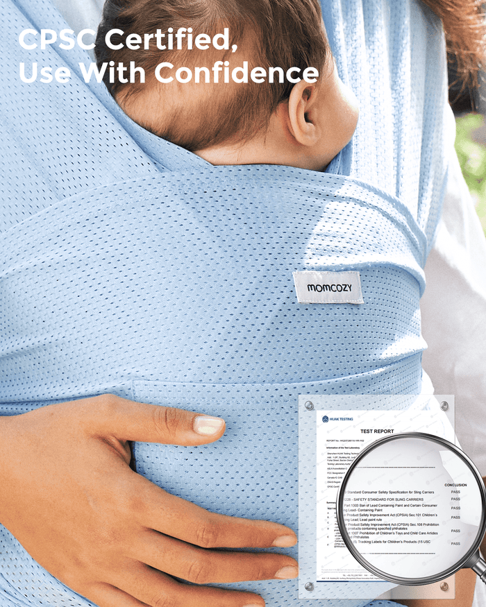 Momcozy Blue Mesh Baby Wrap