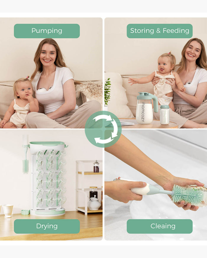 Momcozy DIY Larger Bottle Drying Rack for 18 Bottles