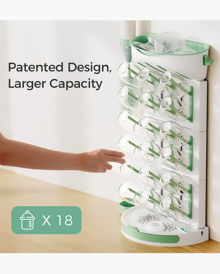 Momcozy DIY Larger Bottle Drying Rack for 18 Bottles