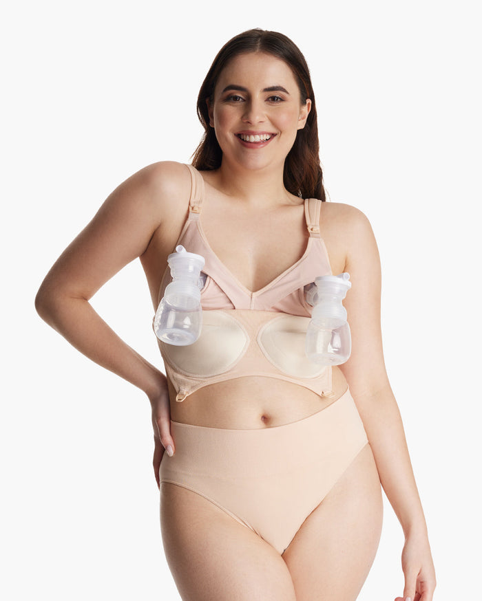 Momcozy Hands-Free Pumping Bra All-in-One with Fixed Padding