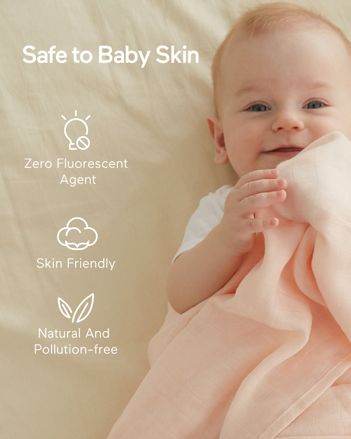 Momcozy Softness Swaddle Blankets -  Heart Flower (4 Pack)