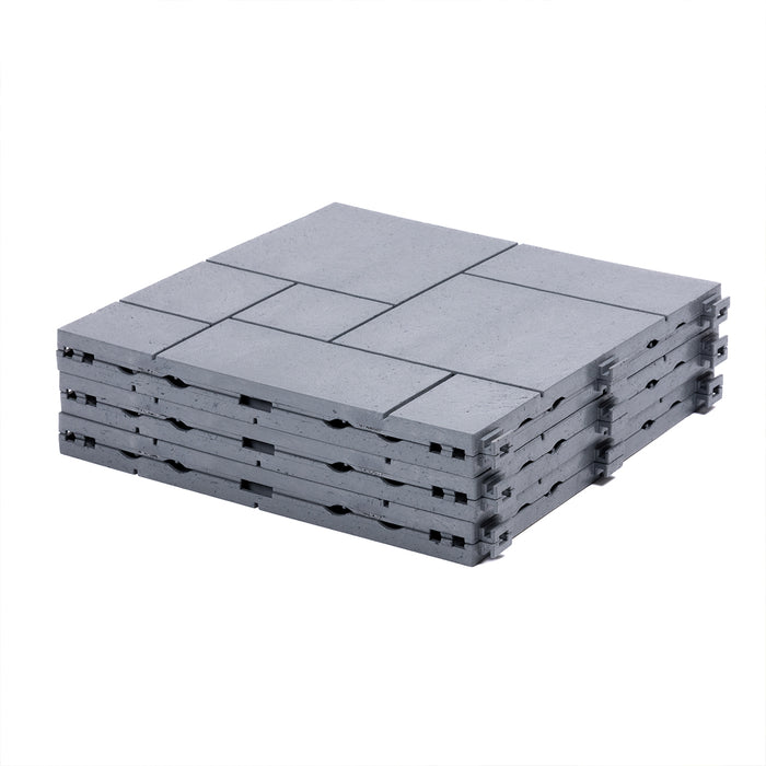 pack of mosaic light grey decking tiles
