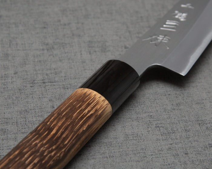 Mutsumi Hinoura Aogami #2 "Sentsuchi Hyakuren" Petty 135mm with Chestnut Handle