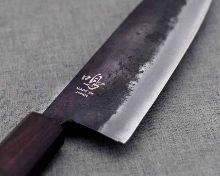 Naru “Hatsukou Series” Aogami #2 Kurouchi 165mm Bunka with Ebony Handle