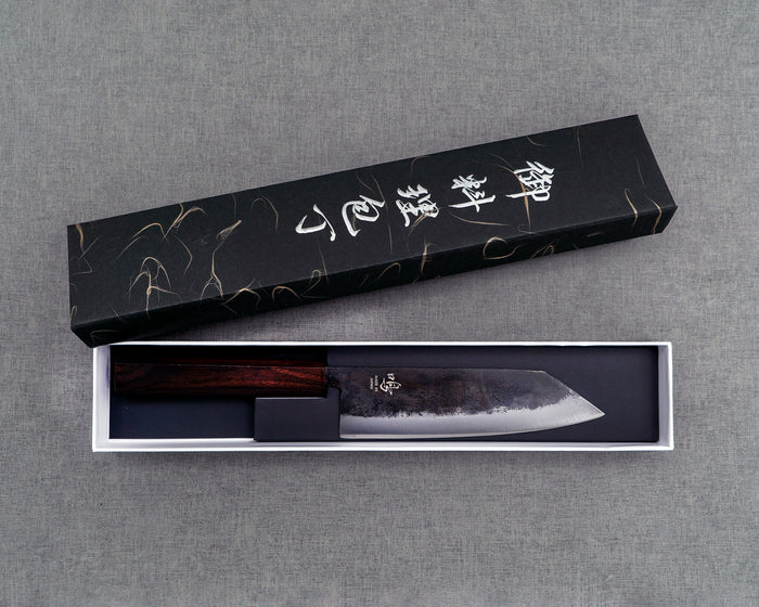 Naru “Hatsukou Series” Aogami #2 Kurouchi 165mm Bunka with Ebony Handle