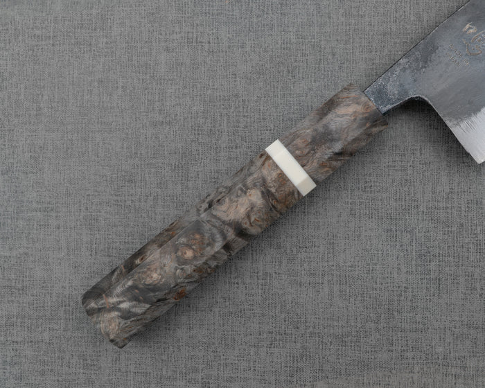 Naru “Hatsukou Series” Aogami #2 Kurouchi 165mm Nakiri with Shadow Burl Handle