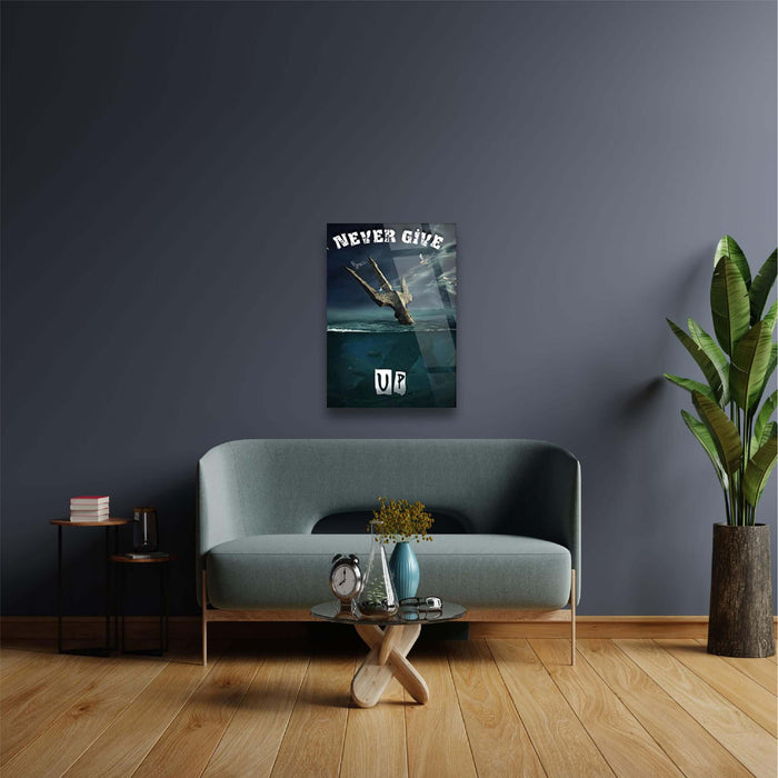 Never Give Up Wall Decor - Artwork available at Dekadron for $99.90