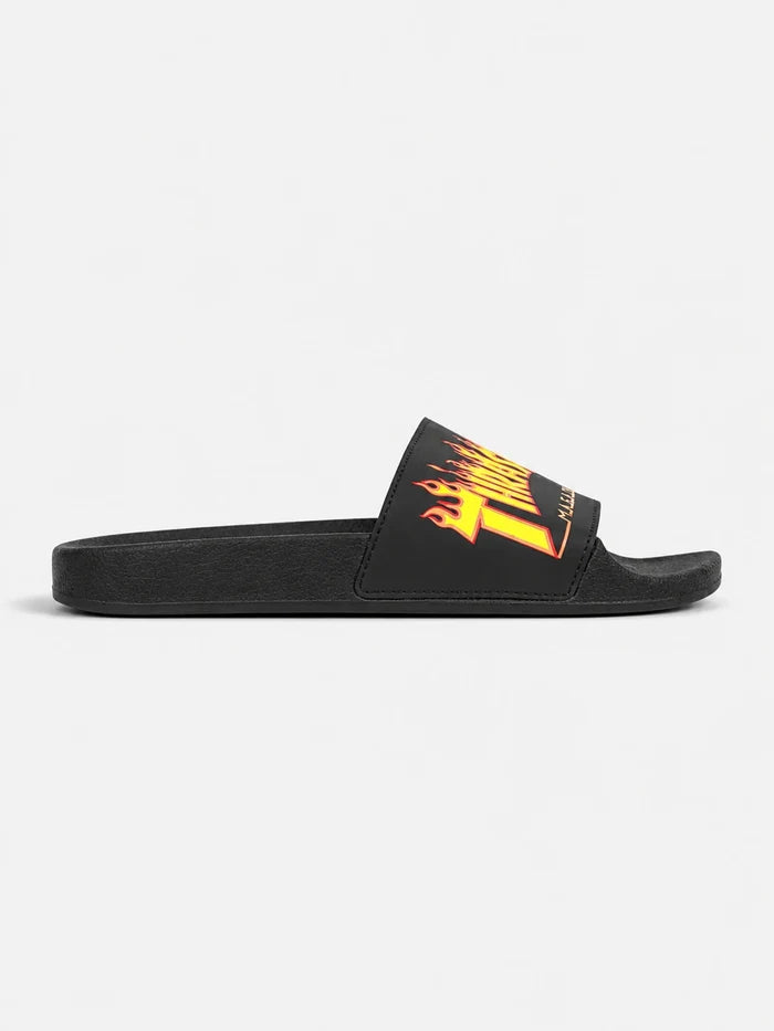 Ojota Thrasher Sliders Magazine Flame Negro — vista principal