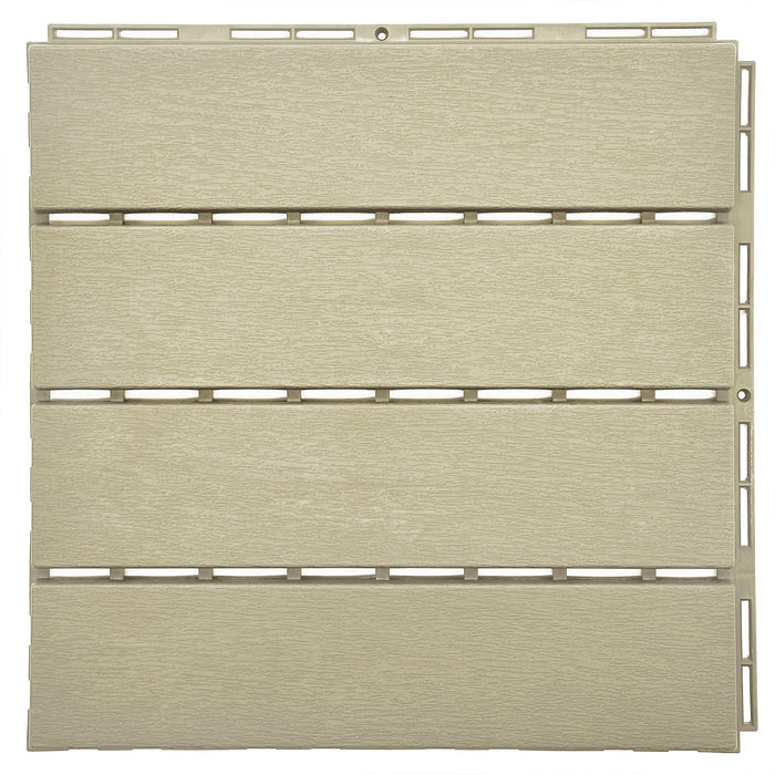 Pack of 12 Polydeck PVC Decking Tiles - Beige