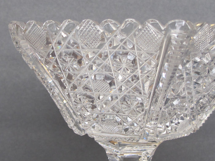 Pair ABP CUT GLASS compotes Harvard
