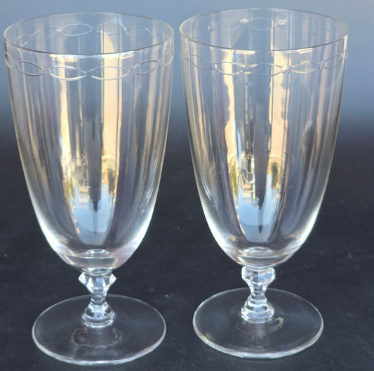 Pair Signed Lenox Crystal sentiment juice glass replacement