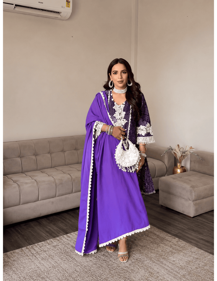 Pankh Purple Kurta Set