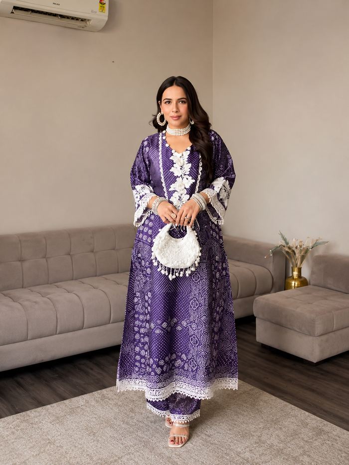 Purple kurta set online shopping