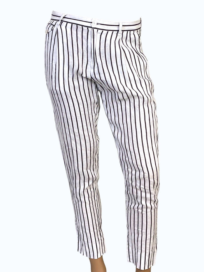 Pantaloni bianchi a righe uomo Dolce&Gabbana