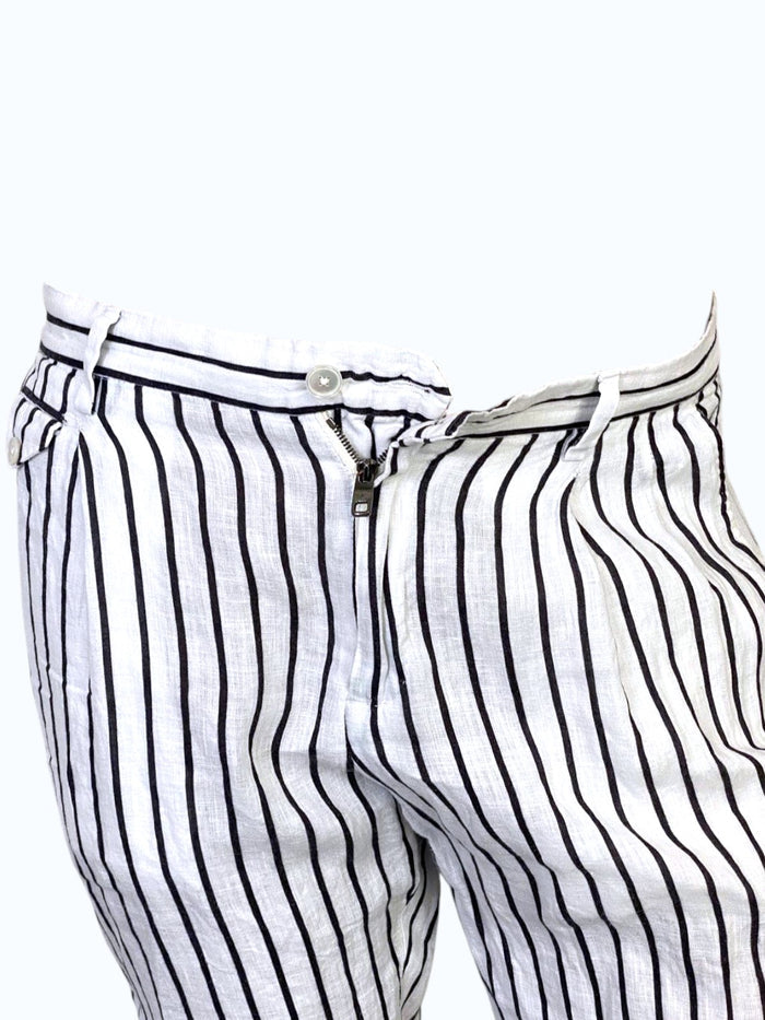 Pantaloni bianchi a righe uomo Dolce&Gabbana