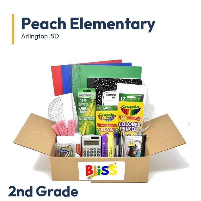 Peach Elementary 2nd Grade School Supply Kit