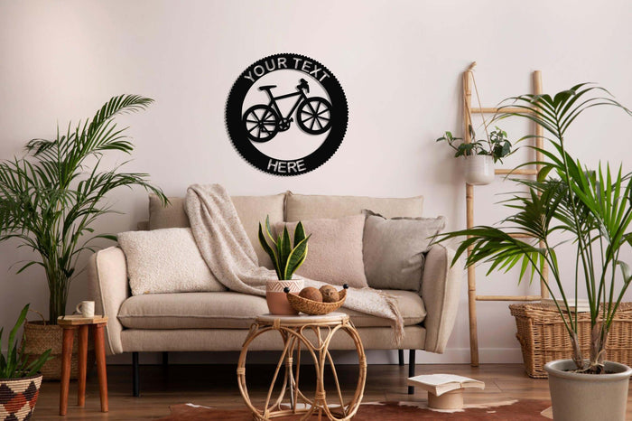 Personalized Bike Metal Wall Art - Decor available at Dekadron for $59.90