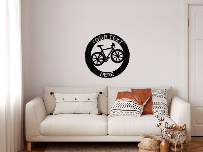 Personalized Bike Metal Wall Art - Decor available at Dekadron for $79.90